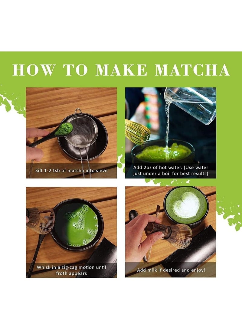 Matcha Tea Set with Whisk and Mixing Tools, Traditional Matcha Whisking Accessories for Smooth Tea Preparation, Ideal for Daily Home Use - Image 4